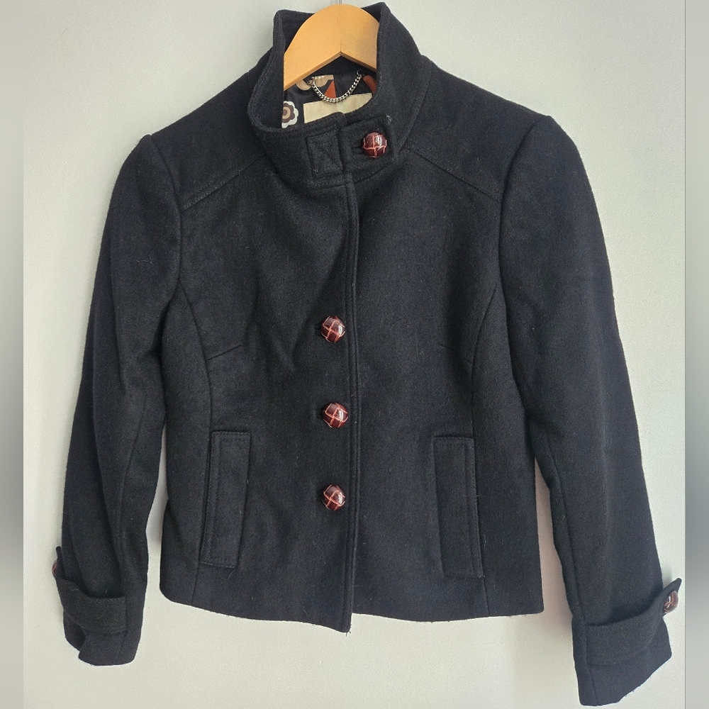 BANANA REPUBLIC Women's Black Wool Vintage Jacket